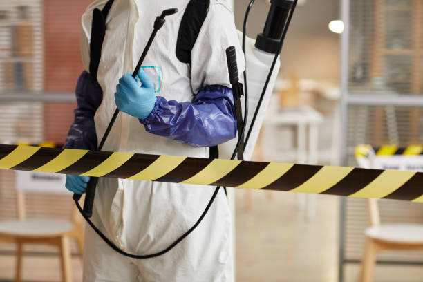 Professional Biohazard Cleanup technician working in Brightwaters, NY